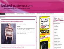 Tablet Screenshot of knitted-patterns.com